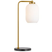 Dean Opal Glass & Marble Table Lamp